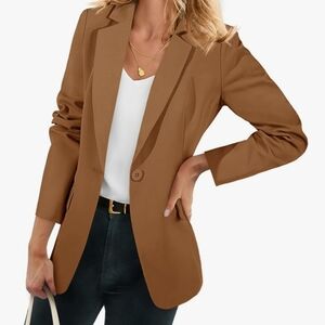 Elegant Brown Women's Blazer